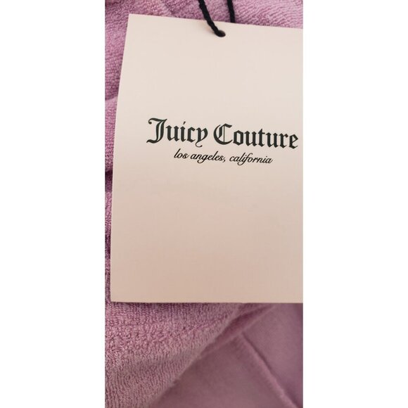 NWT JUICY COUTURE  BLING TOWEL TERRY SHORTIE SET DEWBERRY XLARGE - Picture 7 of 15